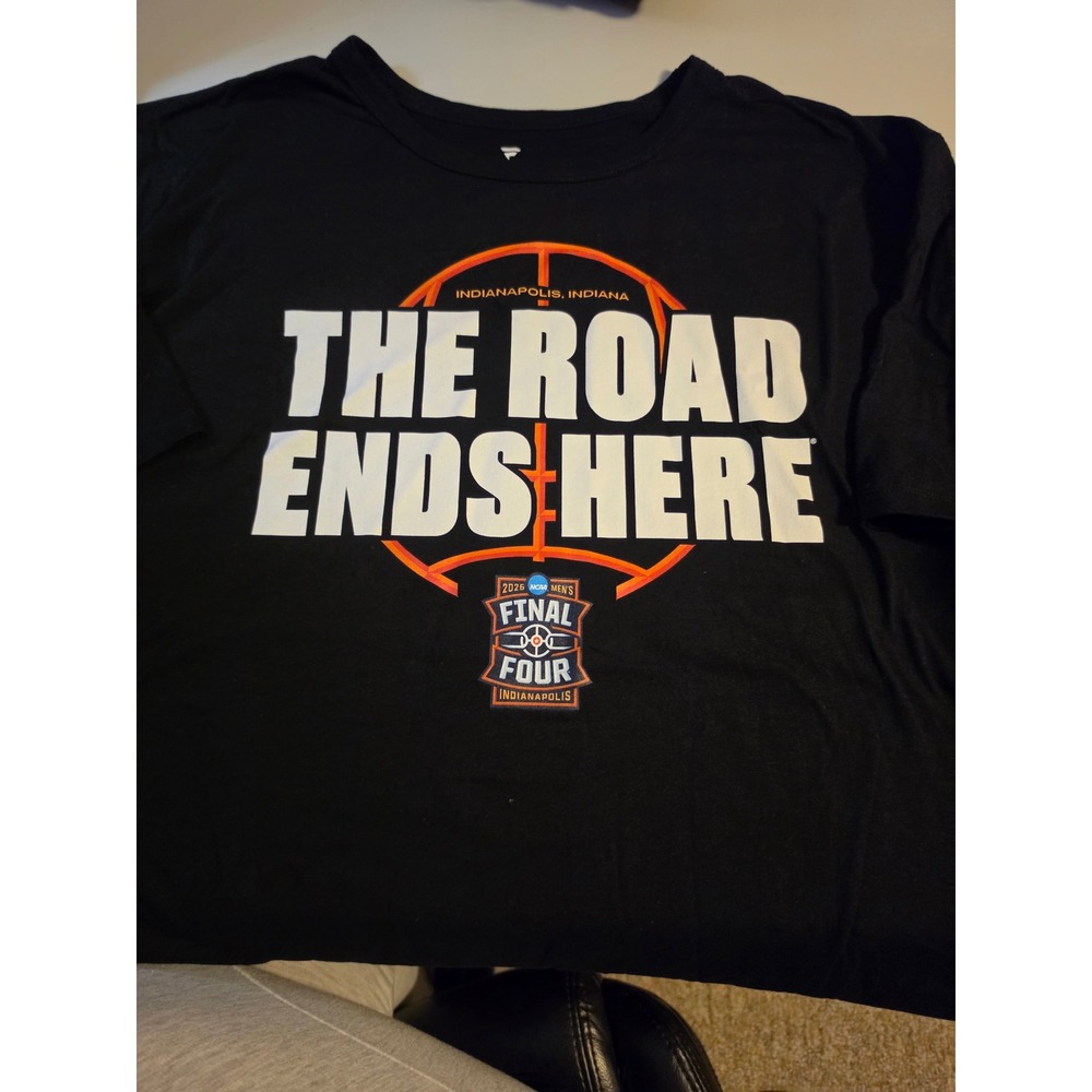 Fanatics NCAA Mens 2026 Final Four Indianapolis Road Ends Here T-Shirt 3XL Black